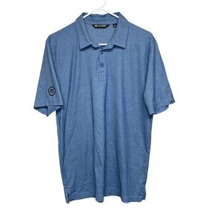 Travis Mathew Polo Shirt Short Sleeve Blue Lightweight Mens Size Large